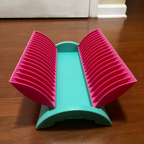 Ratan Dish Rack | Pink and Blue - Picture 5 of 7
